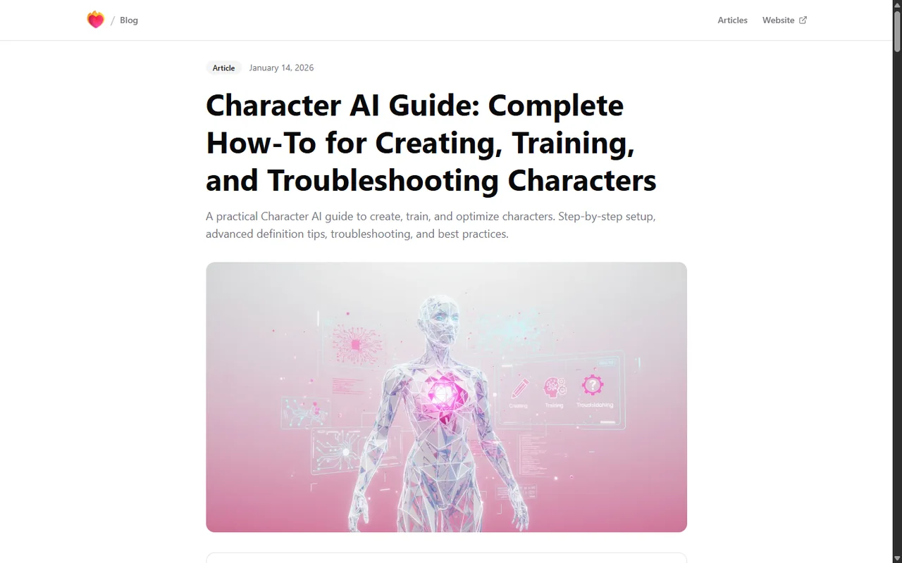 FunFun AI public character creation guide article